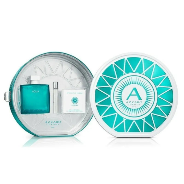 Azzaro Chrome Aqua 3Pc Set 100Ml Edt Men