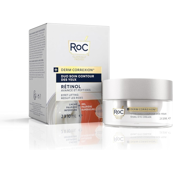 Roc Derm Correxion Dual Eye Cream Advanced Retinol & Peptides 2 X 10Ml