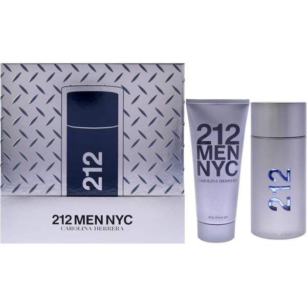 Carolina Herrera 212 Men Nyc 2Pc Set 100Ml Edt + 100Ml Aftershave Gel