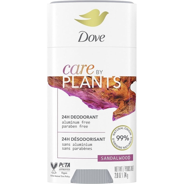 Dove Care By Plants Sandalwood 24H Deodorant Stick 74G
