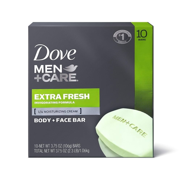 Dove Men Care Extra Fresh Body + Face Bar 10Pc X 106G
