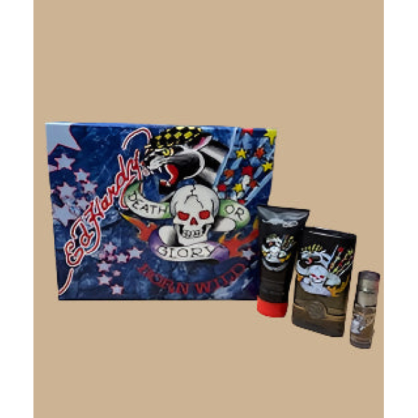 Ed Hardy Born Wild 50Ml Edt 3Pc Set Men