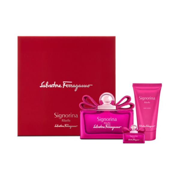 Salvatore Ferragamo Signorina Ribelle 3Pc Set 100Ml W/ 5Ml Edp Women