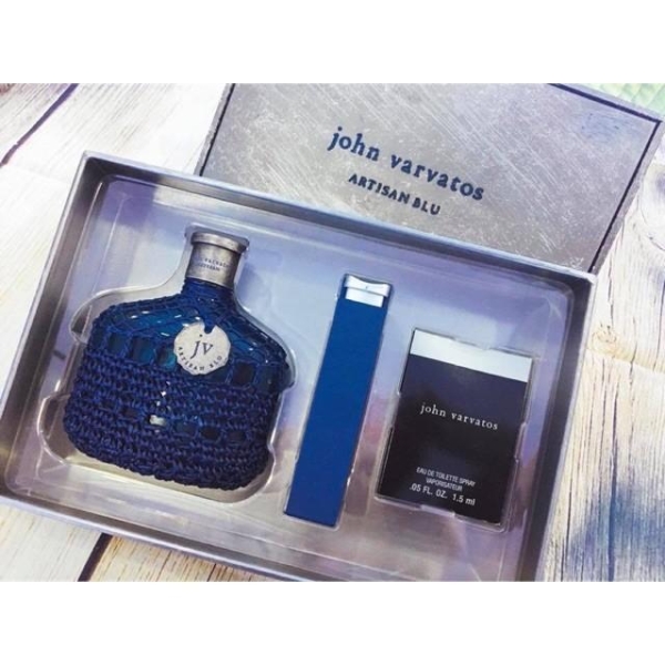 John Varvatos Artisan Blu 3Pc Set 125Ml Edt Men (Grey Tin Can)