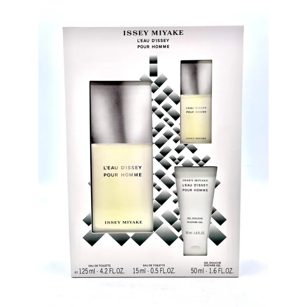 Issey Miyake L'Eau D'Issey Pour Homme 3Pc Set 125Ml Edt (W/ 15Ml)