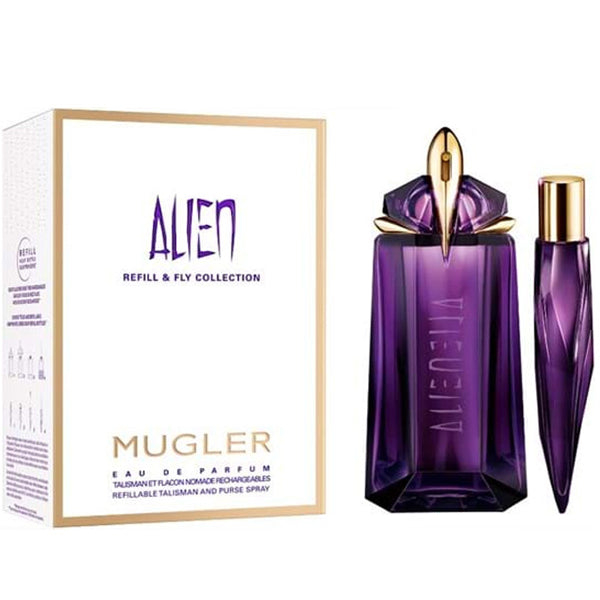 Thierry Mugler Alien Refill & Fly Collection 2Pc 90Ml + 10Ml Edp Women