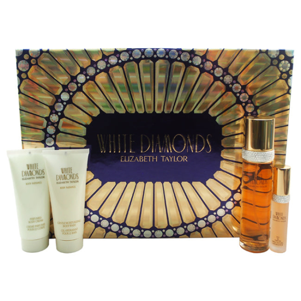 Elizabeth Taylor White Diamonds 4Pc Set 100Ml Edt Women
